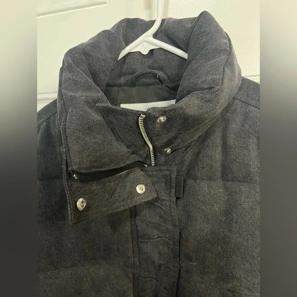 AGOLDE Relaxed 
Nova Denim Puffer In Marbled Blk (washed BIk) Puffer Jacket XS - Picture 7 of 16